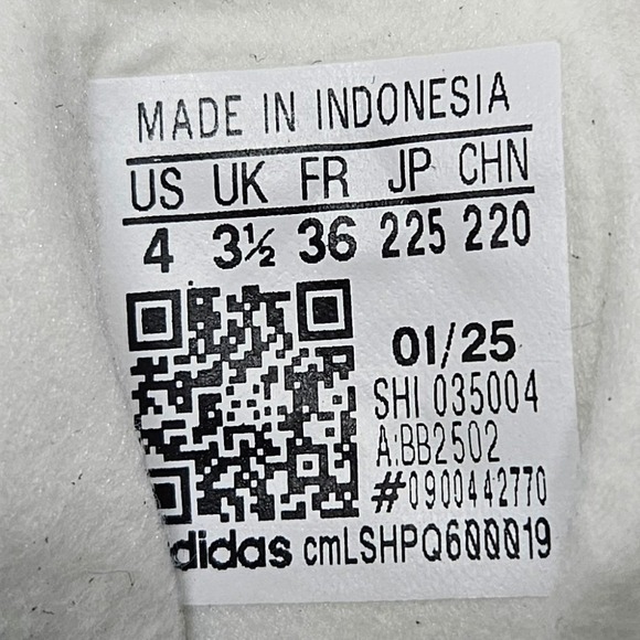 Adidas Gazelle J Casual Sneakers BB2502 Core Black White Gold Kids Size 4 - Picture 9 of 11